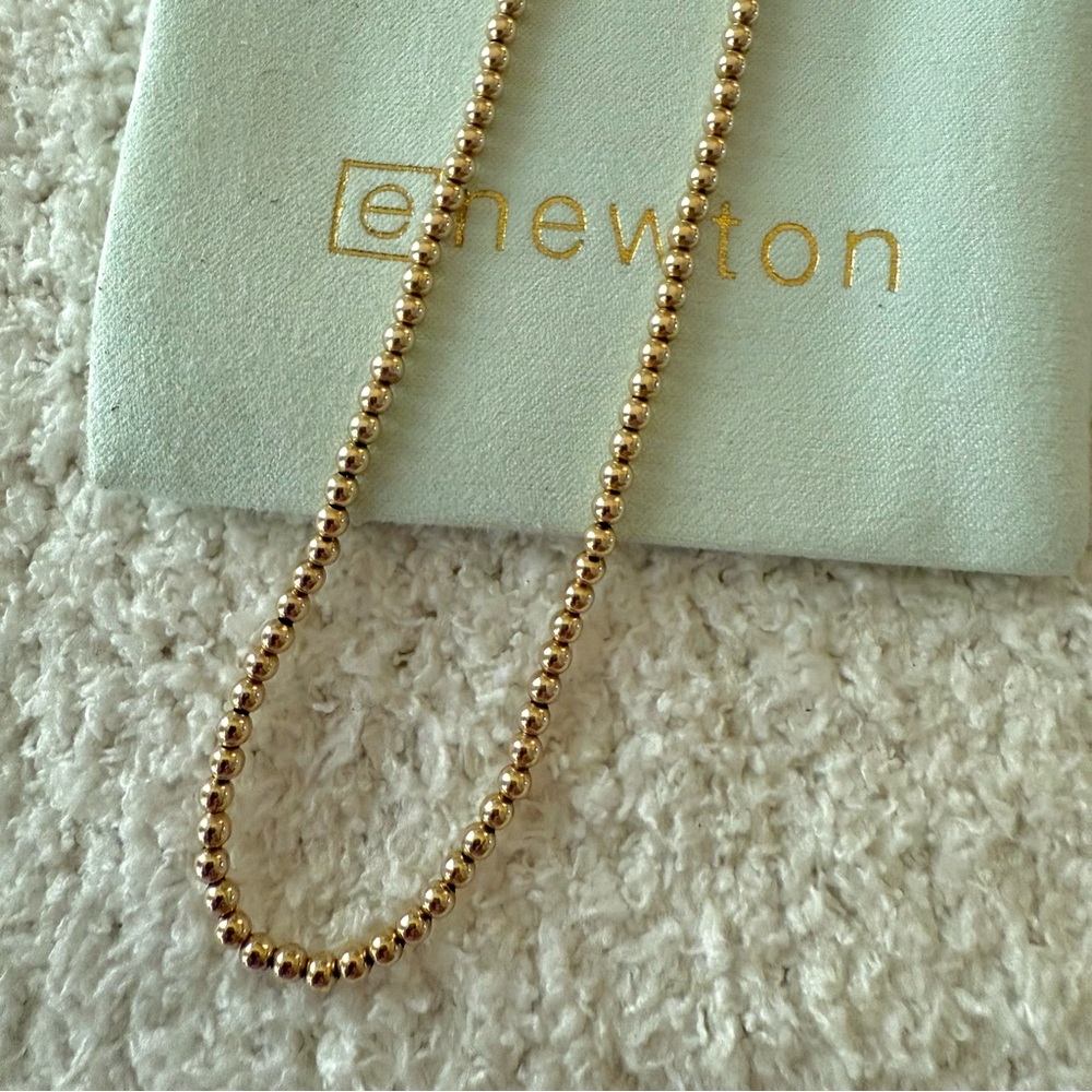 BNWT enewton 15" 14k gold filled choker necklace, 2.5mm gold beads ๐๐คฉ - Picture 2 of 4